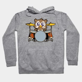 Comic owl drummer Hoodie